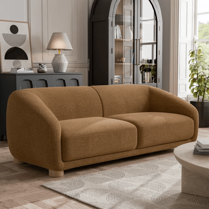 Kaniel Premium Boucle Fabric Sofa For Living Room. - TORQUE INNOVATIONS PRIVATE LIMITED